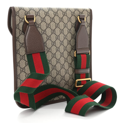 Gucci GG Supreme Monogram Web Medium Neo Vintage Flap Messenger Bag Beige New Acero 3 of 10