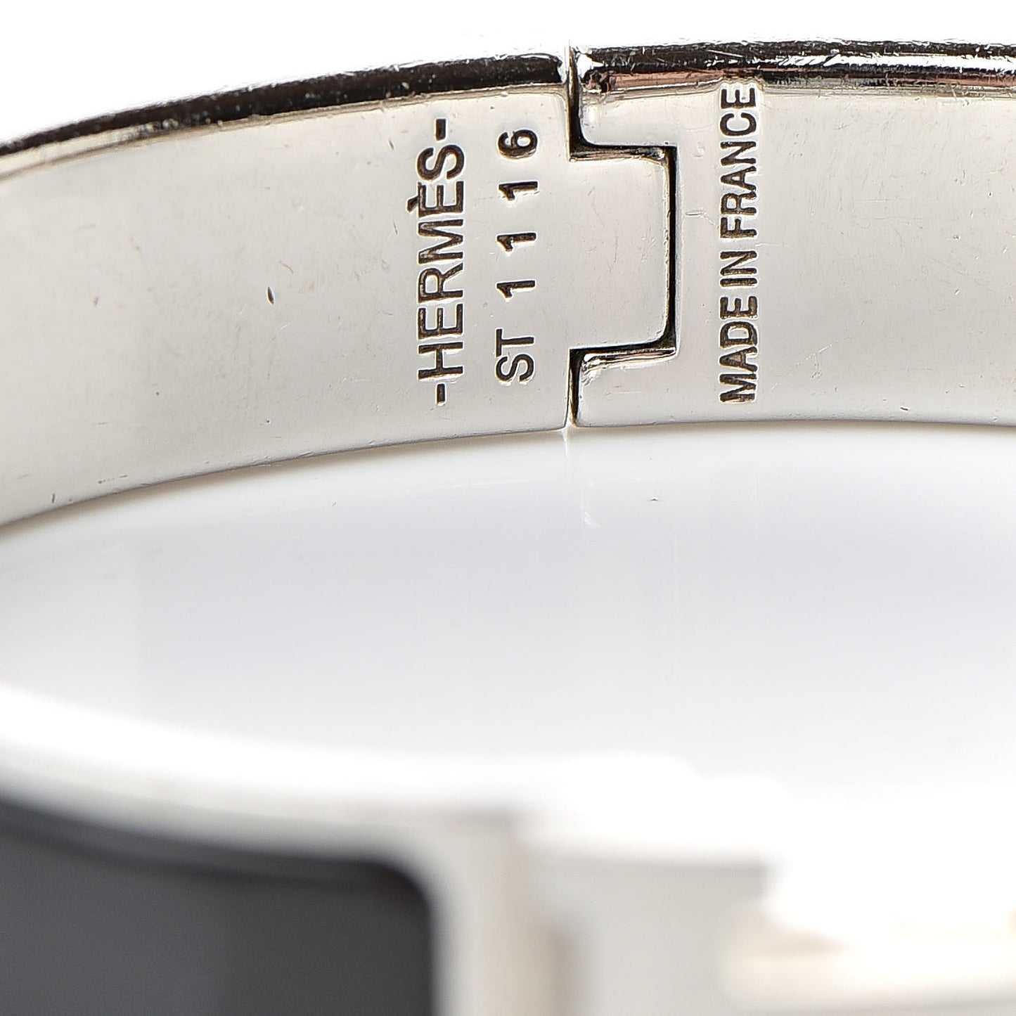 Enamel Narrow Clic Clac H Bracelet PM Black
