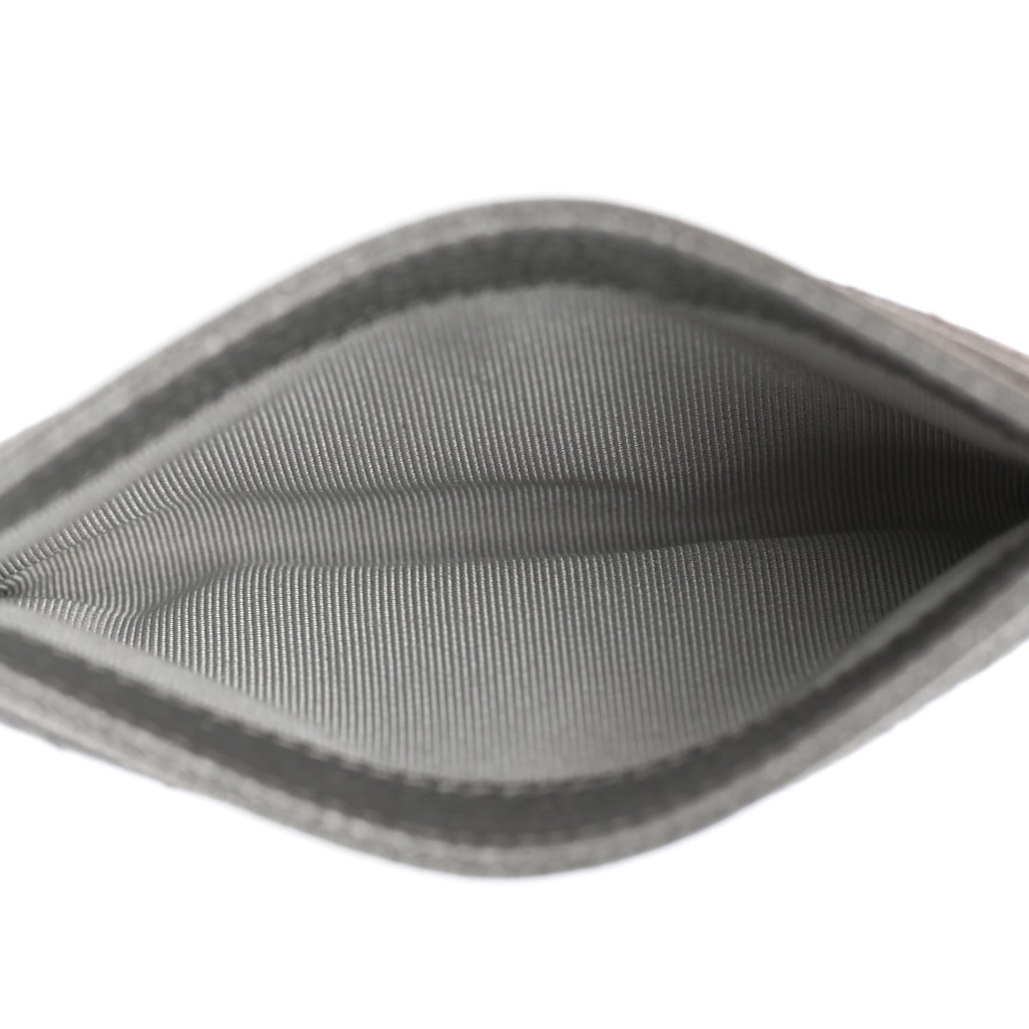 Metallic Caviar Quilted Card Holder Silver