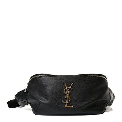 Saint Laurent Grain De Poudre Monogram Belt Bag Black 1 of 13