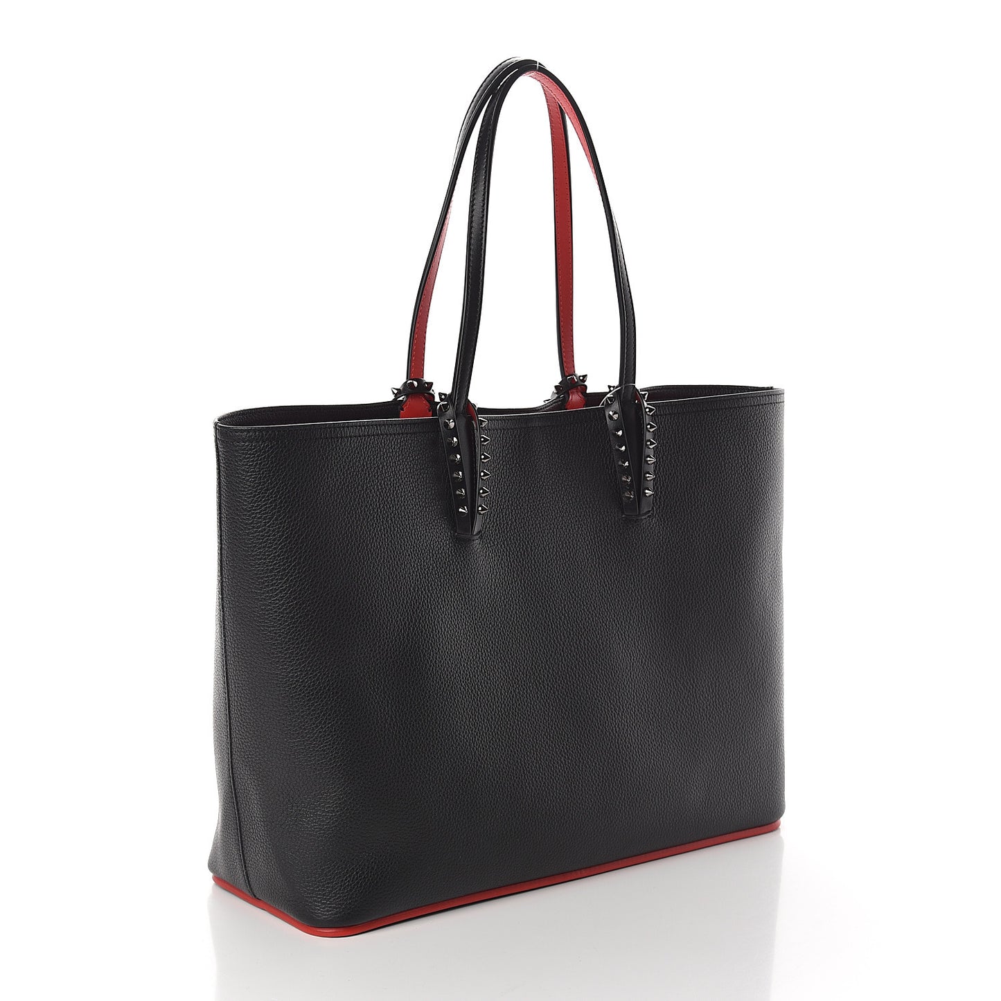 Calfskin Spikes East West Cabata Tote Black