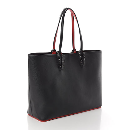 Christian Louboutin Calfskin Spikes East West Cabata Tote Black 2 of 8