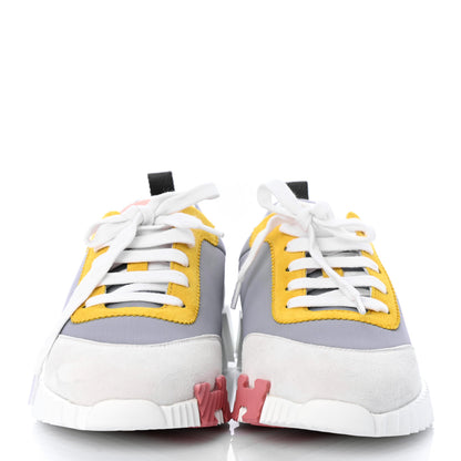 Hermes Technical Canvas Suede Goatskin Bouncing Sneakers 38 2 of 7