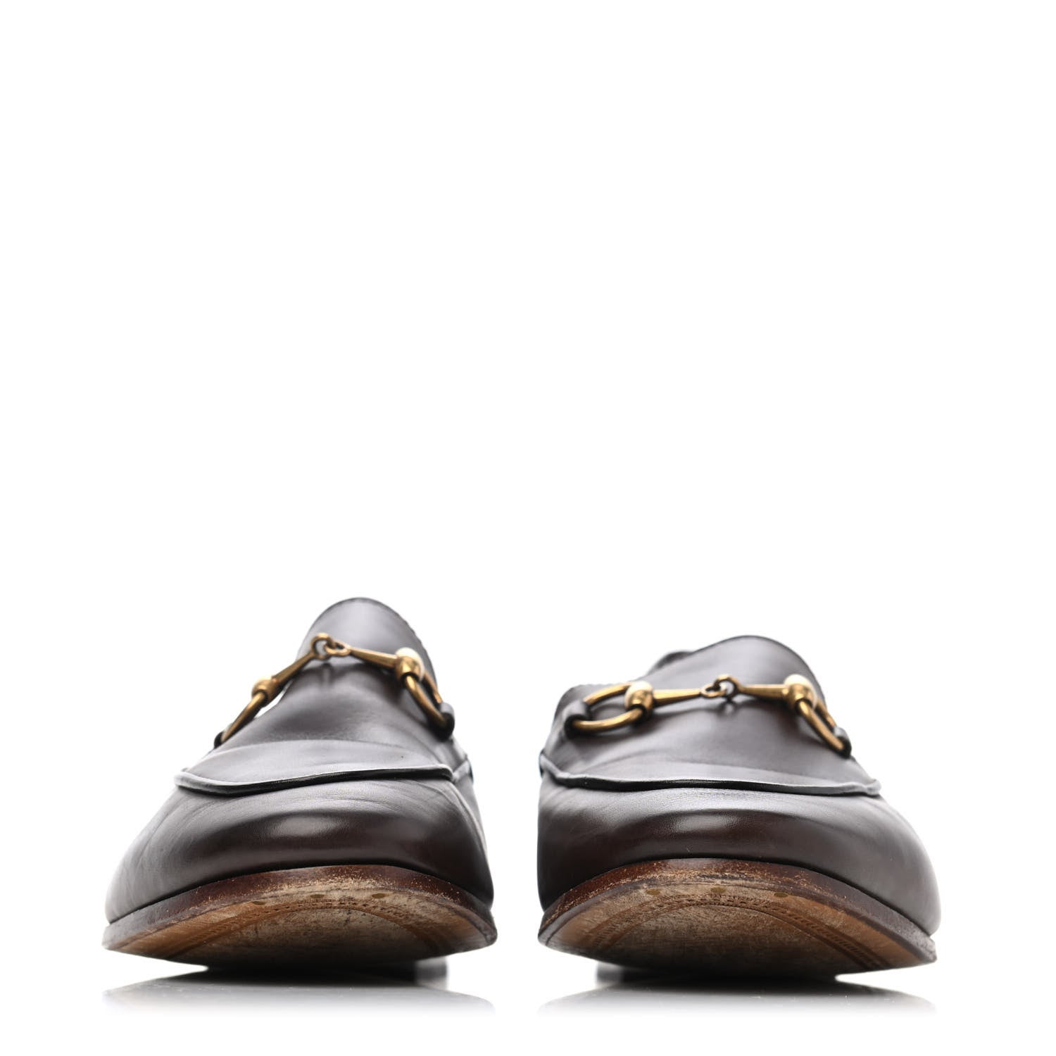 Gucci Calfskin Womens Jordaan Loafers 36.5 Fondente Brown 2 of 4