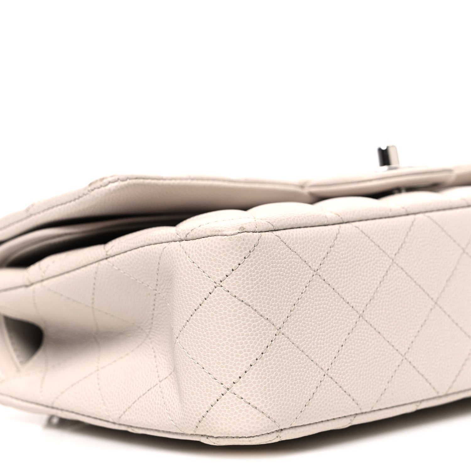 Chanel Caviar Quilted Medium Double Flap Ivory 9 of 10
