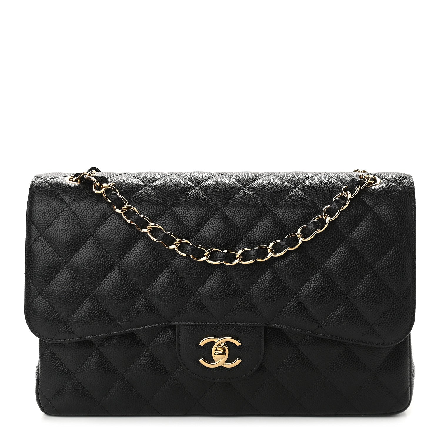 Chanel Caviar Quilted Jumbo Double Flap Black 1 of 8
