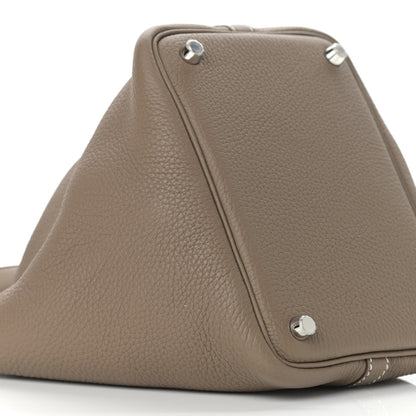 Hermes Taurillon Clemence Picotin Lock 18 PM Etoupe 8 of 9