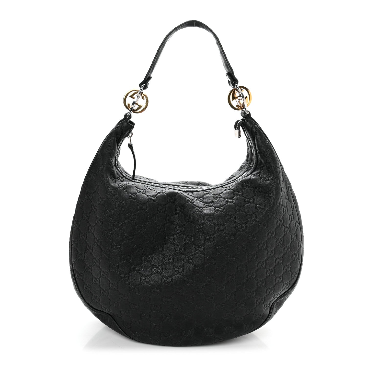 Gucci Guccissima Large GG Twins Hobo Black 1 of 10