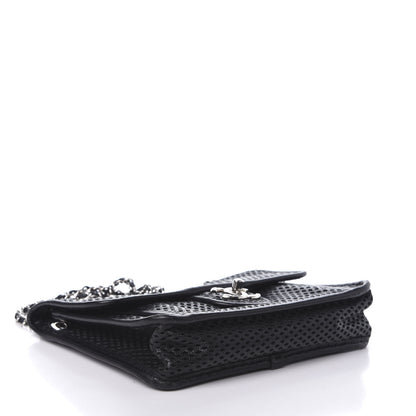Chanel Metallic Perforated Calfskin Small Up In The Air Flap Black 6 of 18