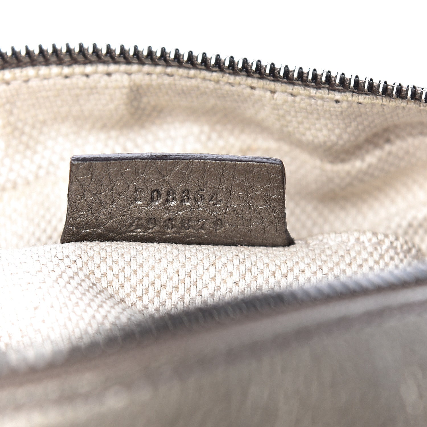 Gucci Metallic Pebbled Calfskin Small Soho Disco Bag Sasso 9 of 10