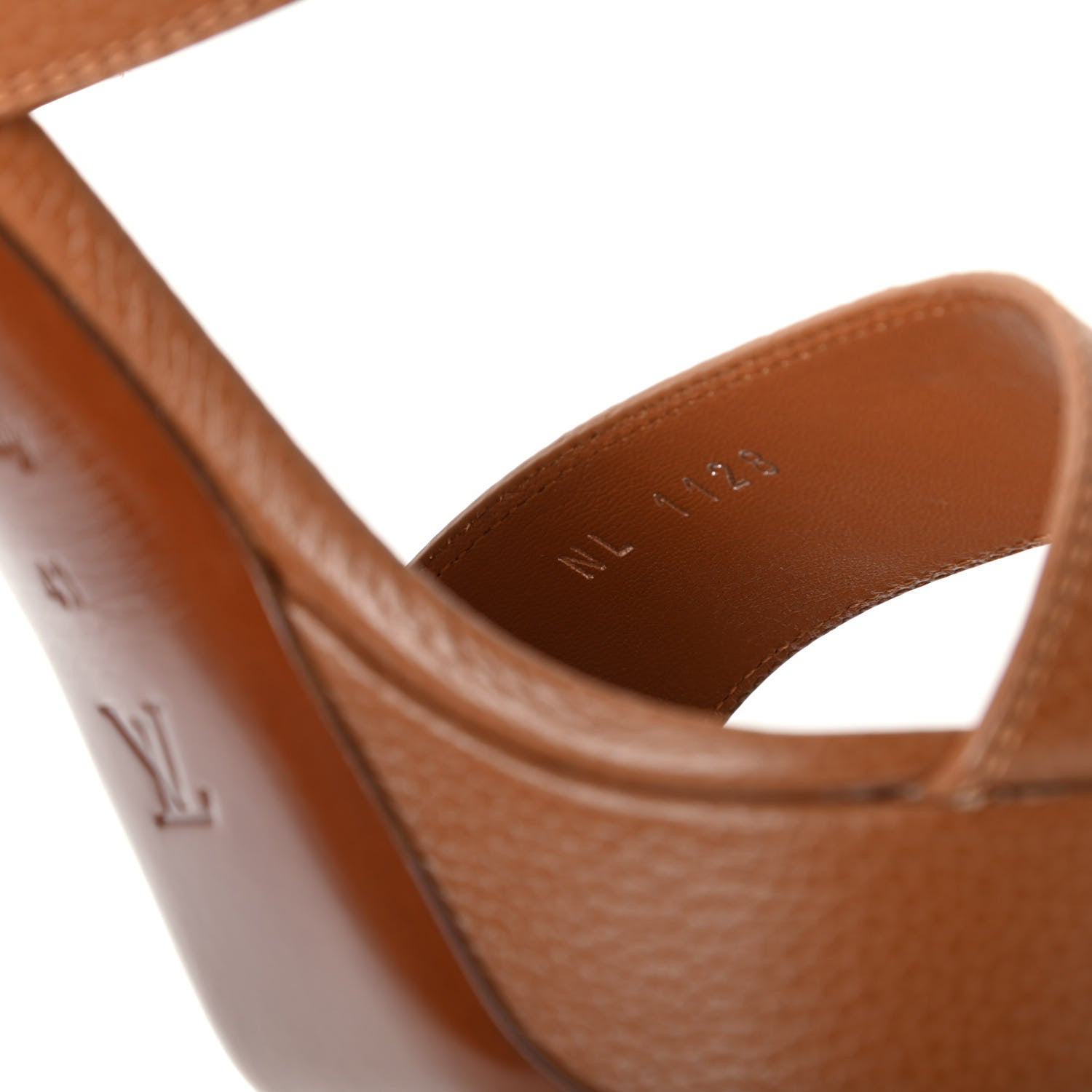 Louis Vuitton Grained Calfskin Horizon Platform Sandals 41 Cognac 10 of 10