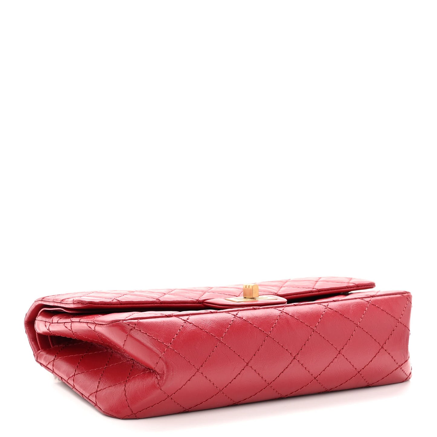 Aged Calfskin Quilted 2.55 Reissue 225 Flap Red