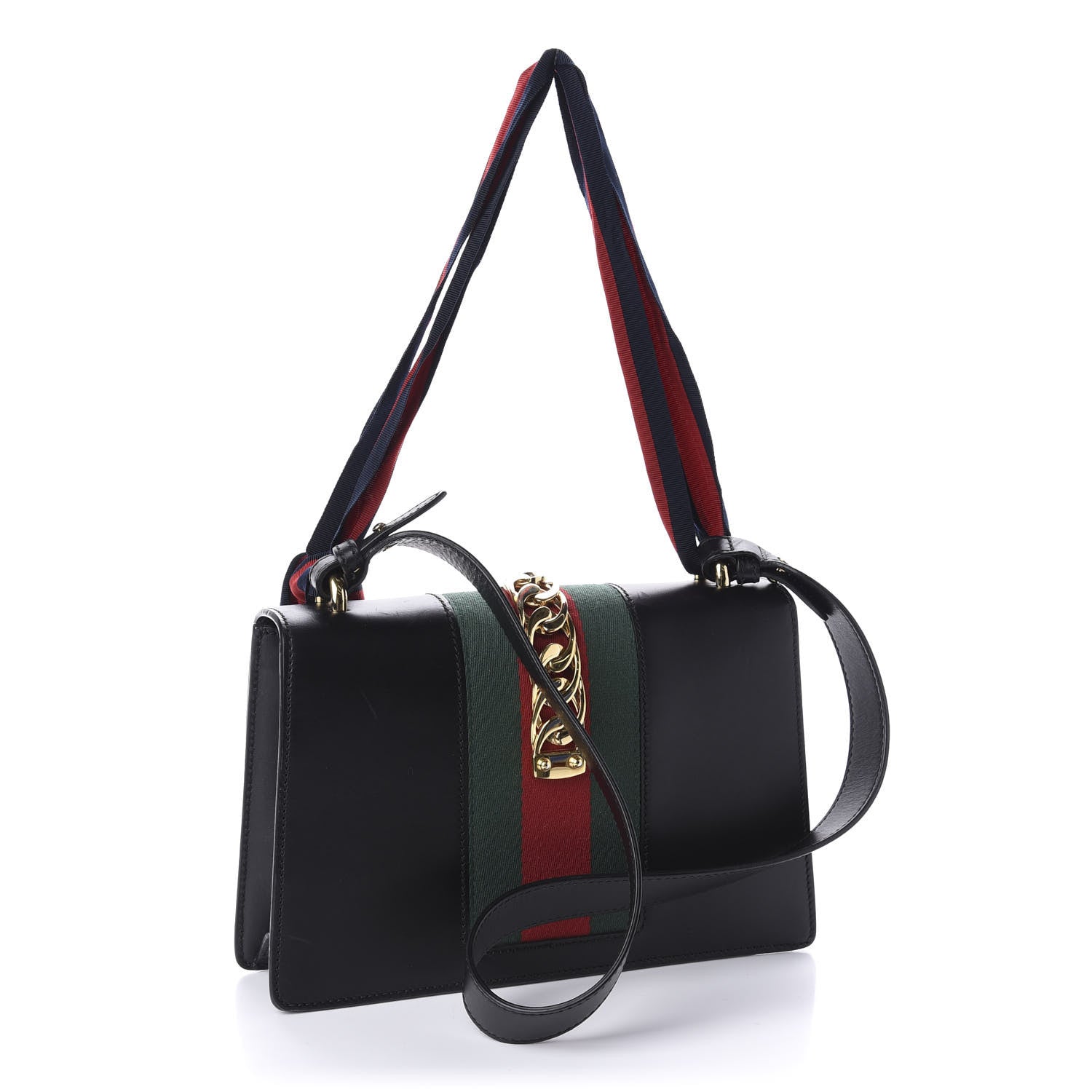 Gucci Calfskin Small Sylvie Shoulder Bag Black 3 of 11
