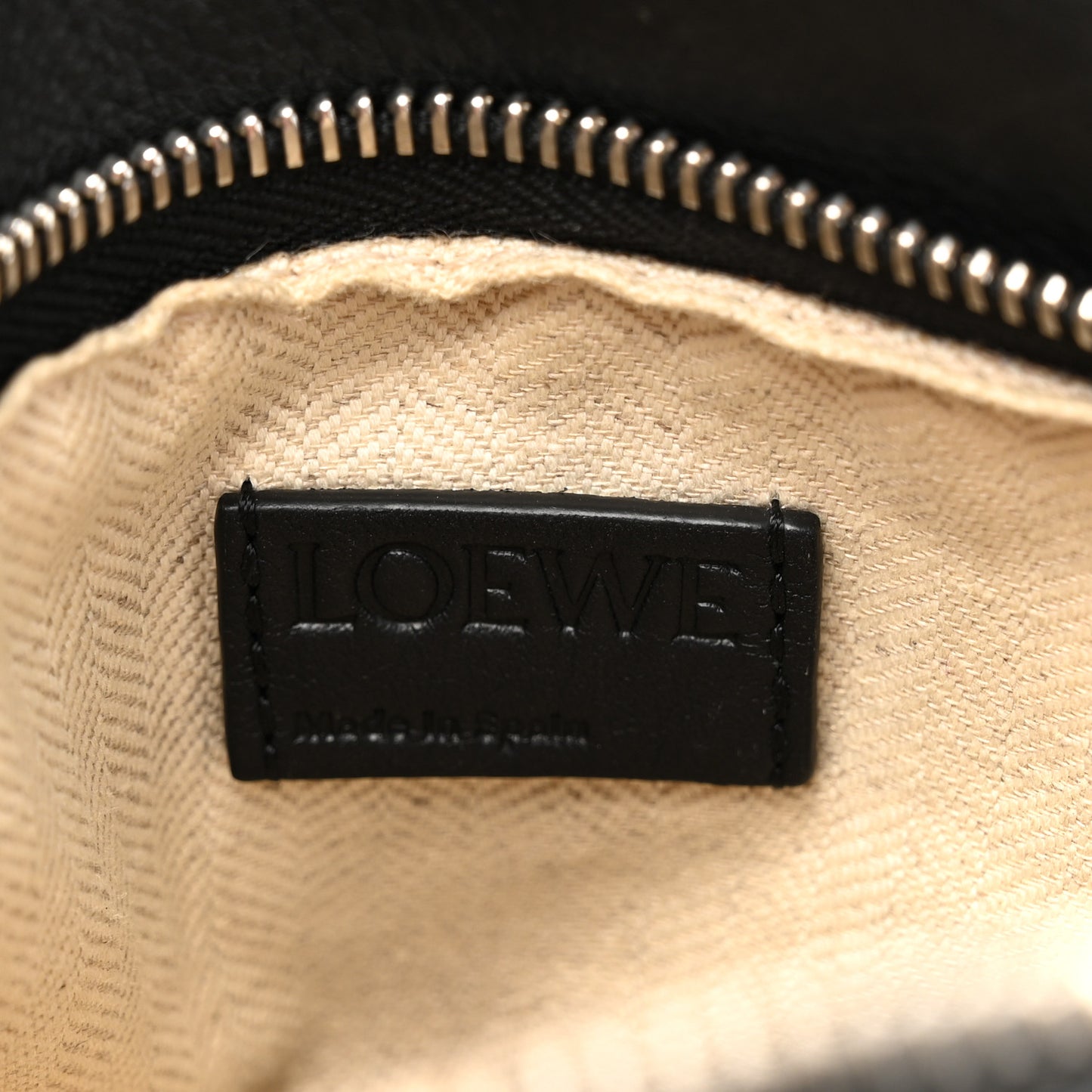 Calfskin Small Puzzle Edge Bag Black