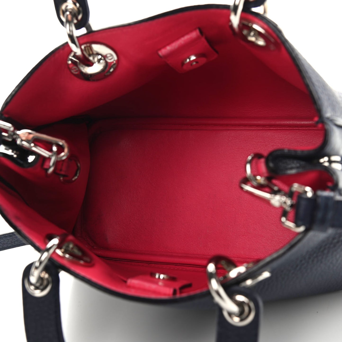 Bullcalf Small Diorissimo Tote Navy Fuchsia