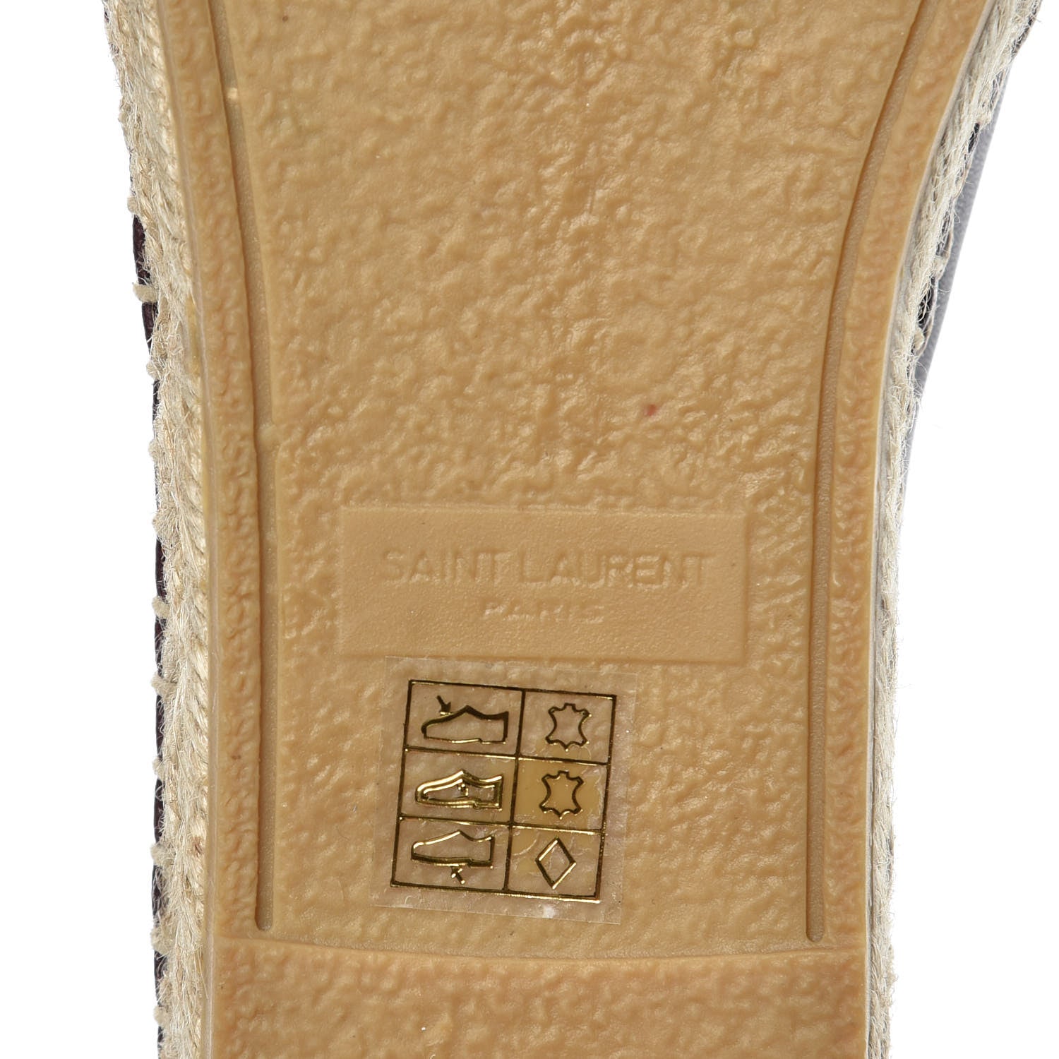 Saint Laurent Nappa Vendome Monogram Espadrilles 37 Barolo 7 of 9