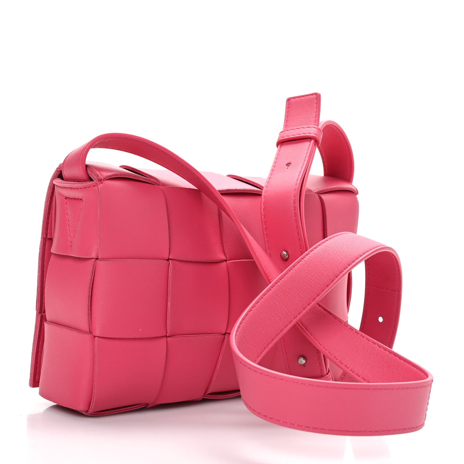 Bottega Veneta Lambskin Maxi Intrecciato Cassette Crossbody Bag Lollipop 3 of 8