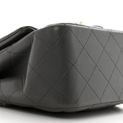Chanel Lambskin Quilted Mini Square Flap Dark Grey 9 of 13