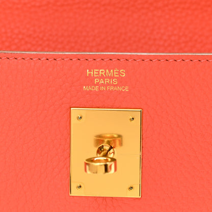 Hermes Taurillon Clemence Kelly Retourne 32 Rose Jaipur 6 of 12