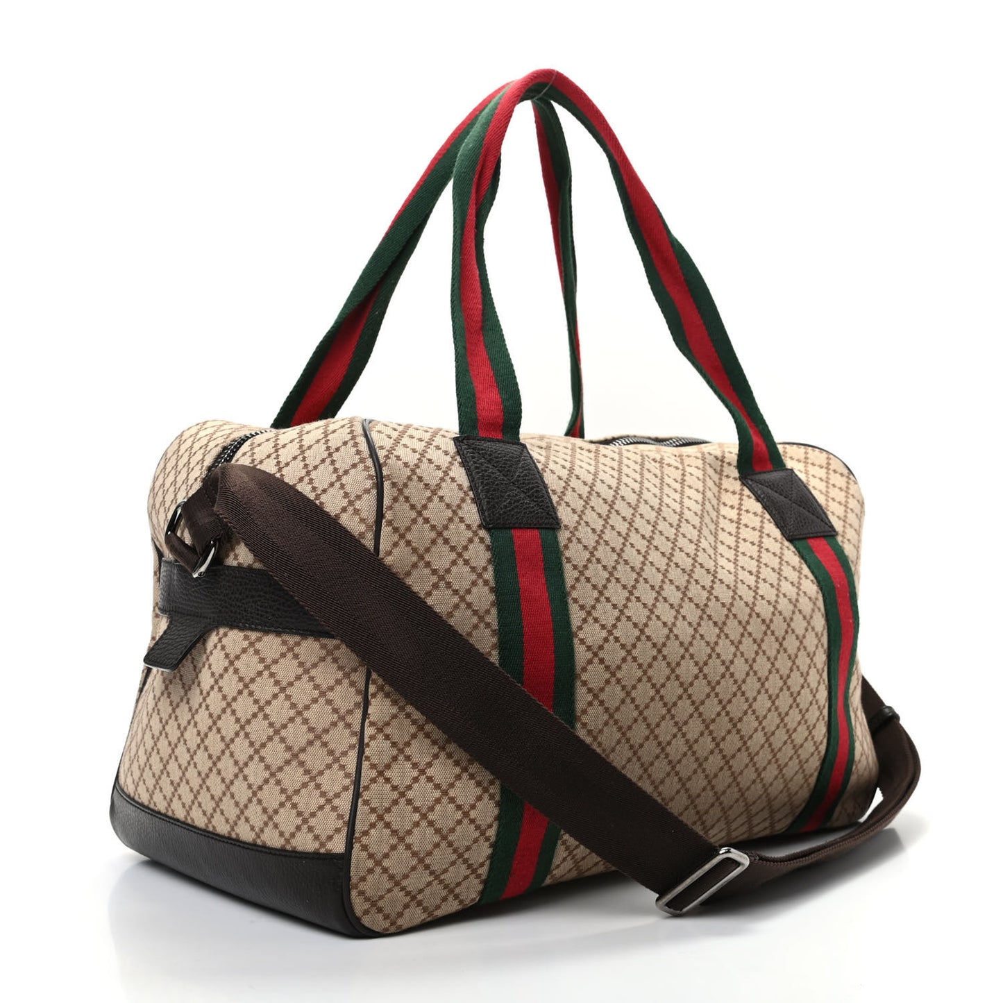 Diamante Large Web Carry On Duffle Bag Brown
