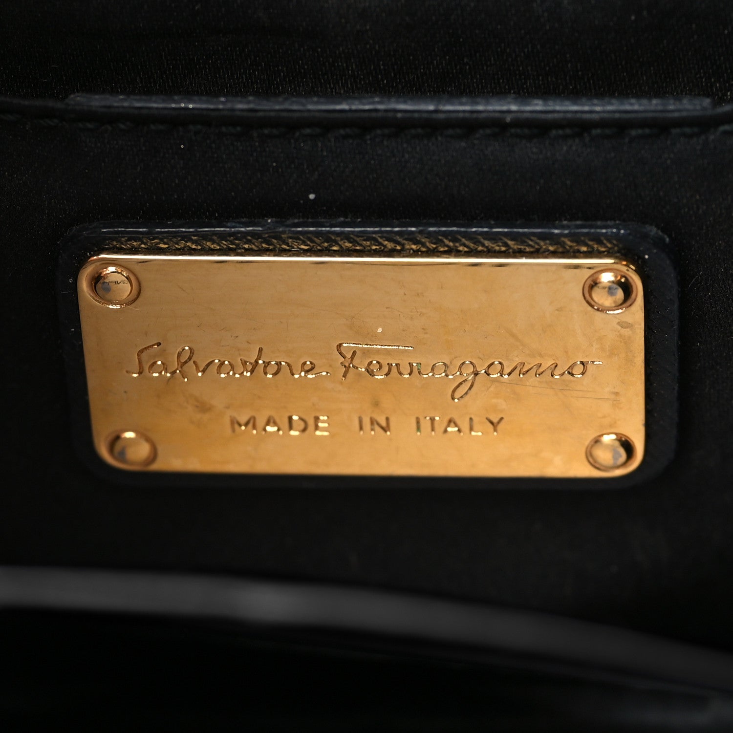 Salvatore Ferragamo Printed Calfskin Mini Ginny Shoulder Bag Black 5 of 5