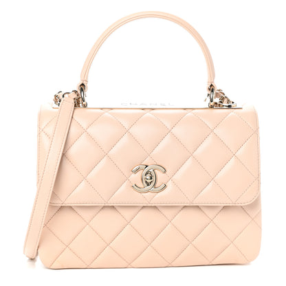 Chanel Lambskin Quilted Small Trendy CC Dual Handle Flap Bag Beige 1 of 10