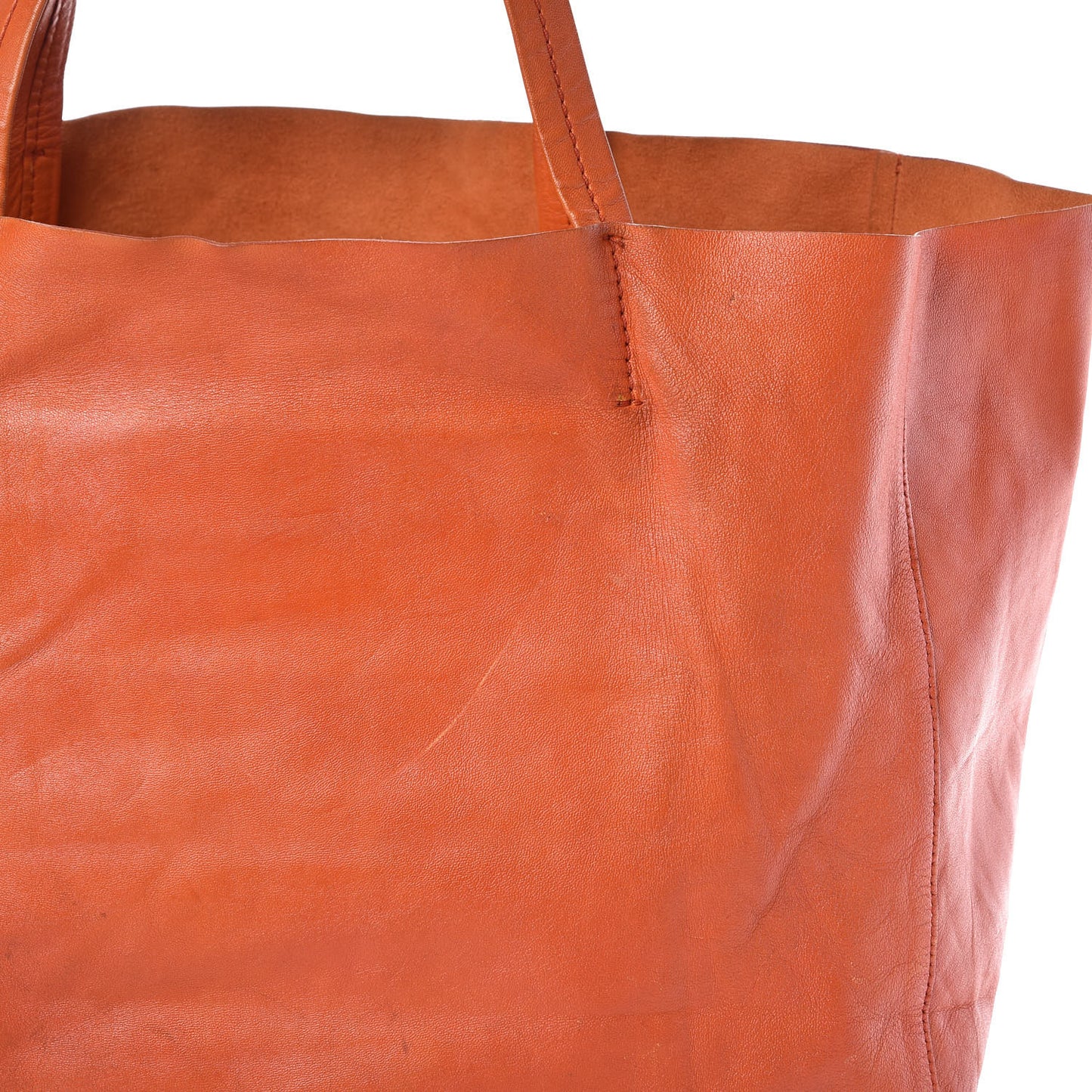 Calfskin Large Horizontal Cabas Phantom Orange
