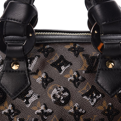 Louis Vuitton Monogram Sequins Eclipse Speedy 28 Black 8 of 11