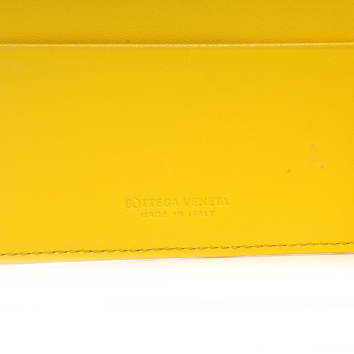 Nappa Intrecciato French Compact Wallet Yellow