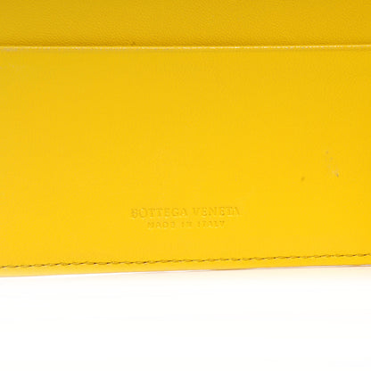 Bottega Veneta Nappa Intrecciato French Compact Wallet Yellow 6 of 8