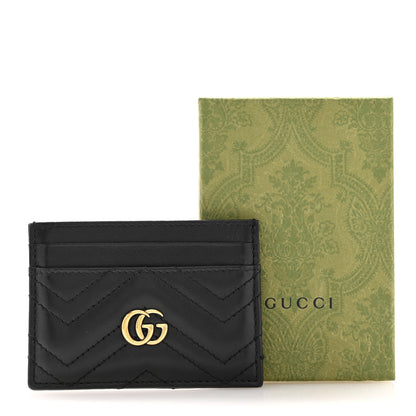 Gucci Calfskin Matelasse GG Marmont Card Holder Black 7 of 7
