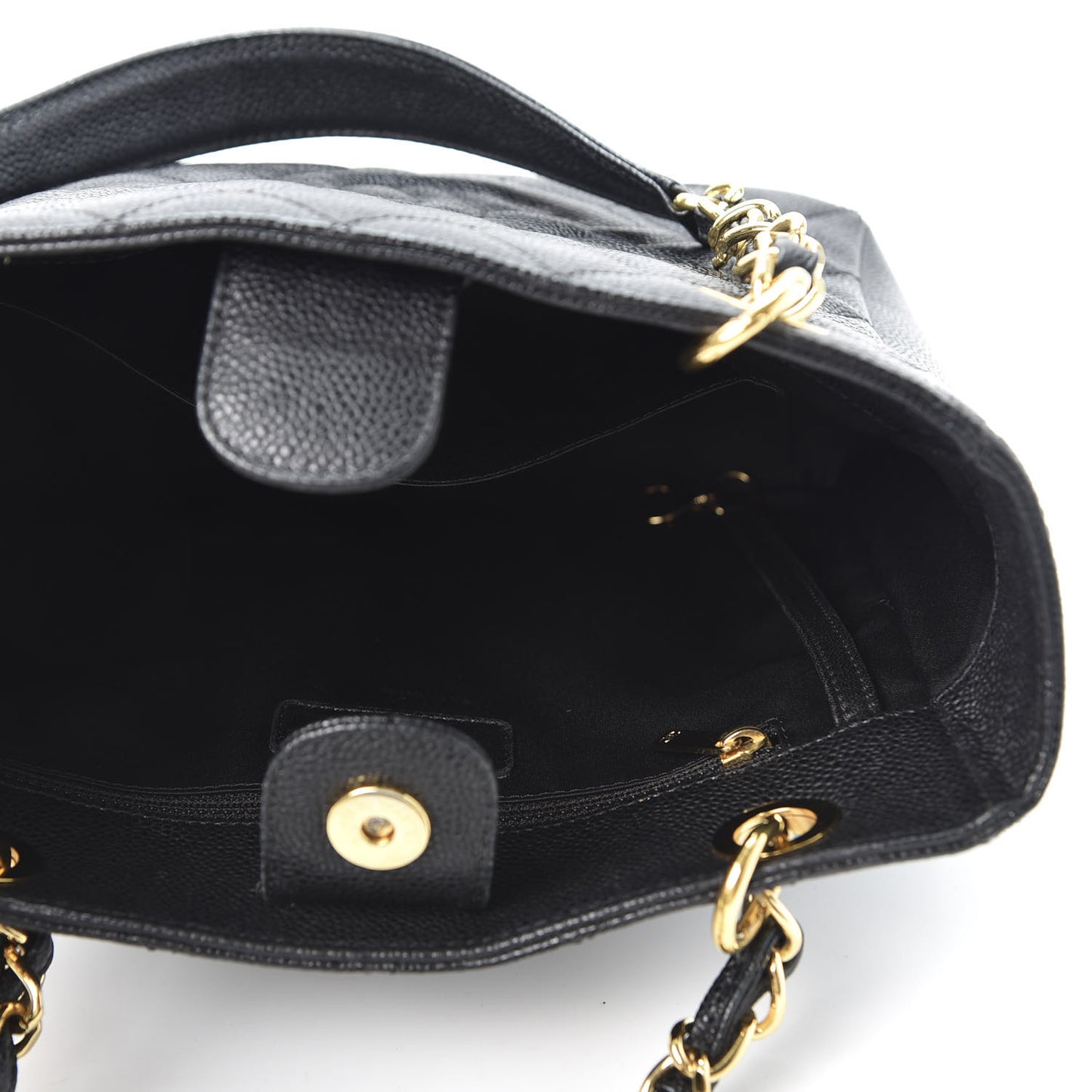 Caviar Petit Shopping Tote PST Black