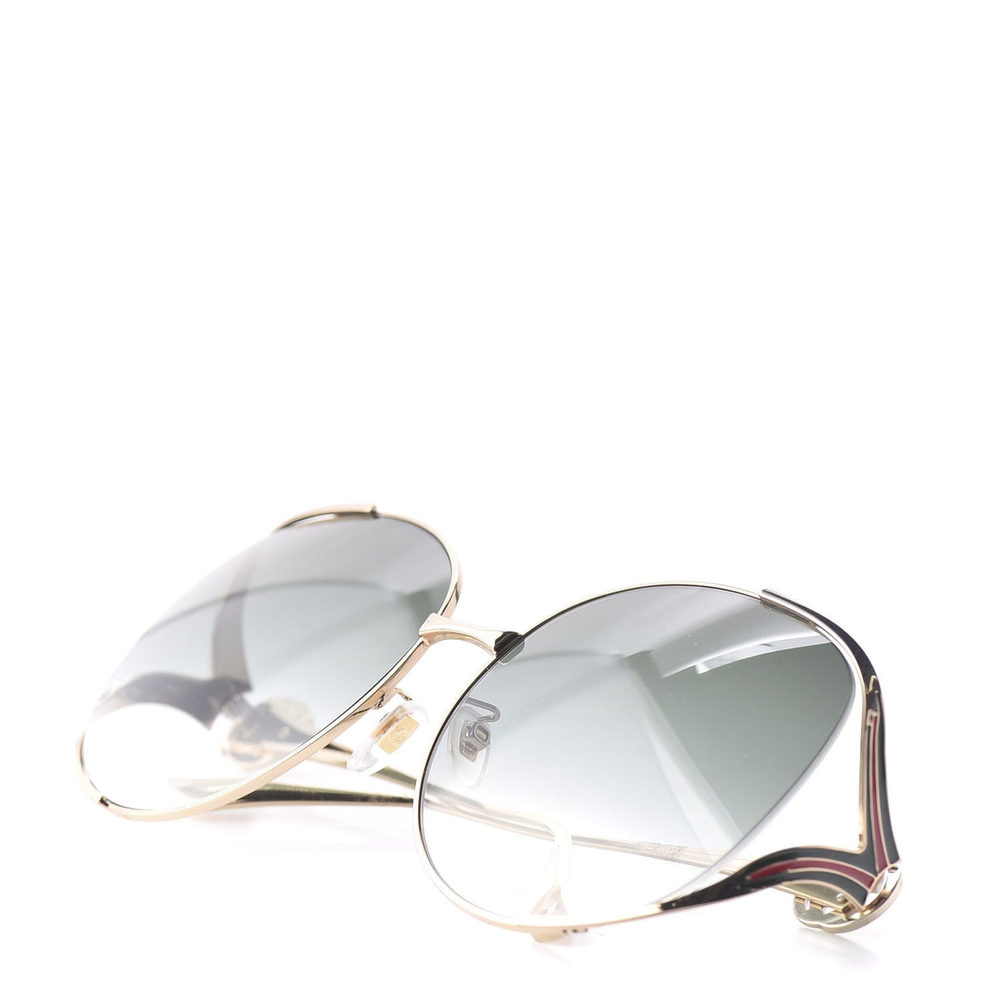 Metal Oversized Round Frame GG0225S Sunglasses Gold