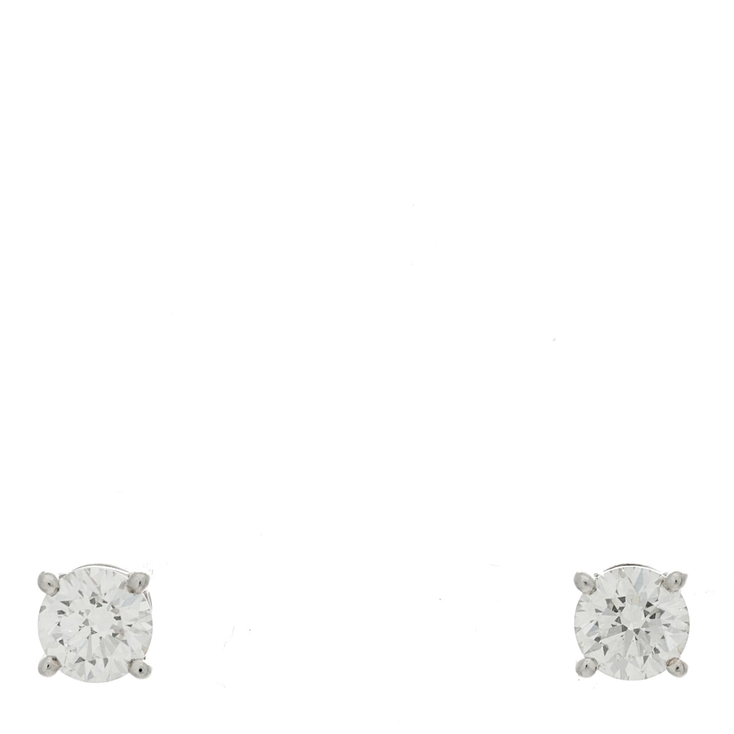 Platinum Diamond .72ctw Solitaire Earrings
