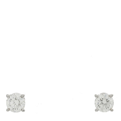 Tiffany Platinum Diamond .72ctw Solitaire Earrings 1 of 5