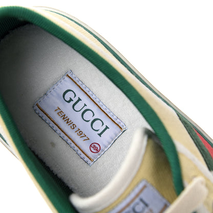Gucci Canvas Web Womens 1977 Tennis Sneakers 39.5 Burro Mystic White 8 of 10