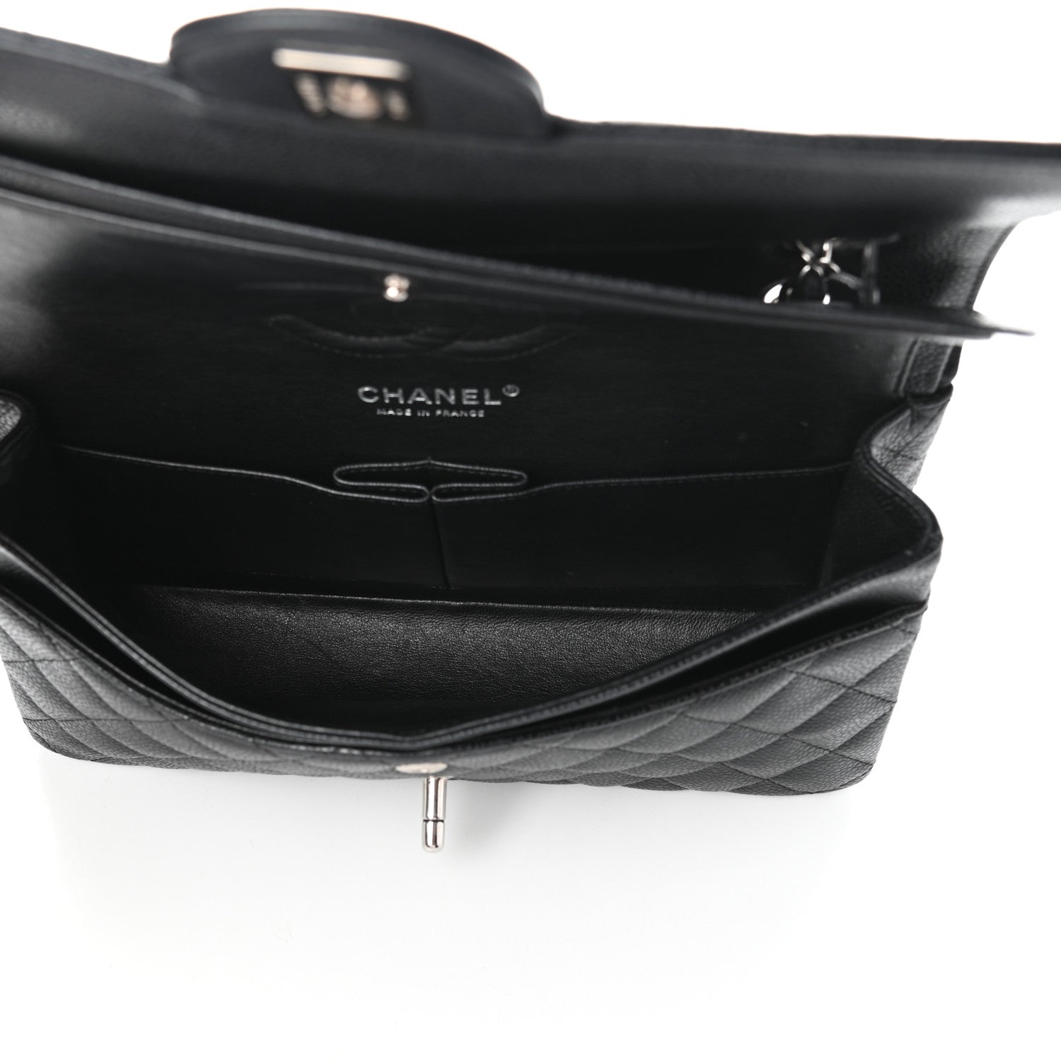 Chanel Caviar Quilted Medium Double Flap Black 5 of 10