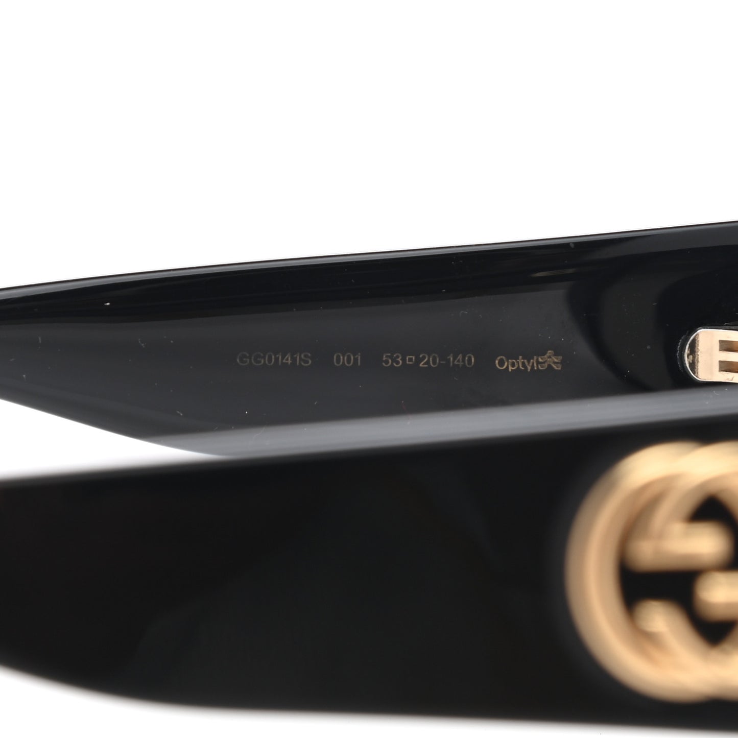 Acetate Square Frame Sunglasses GG0141S Black