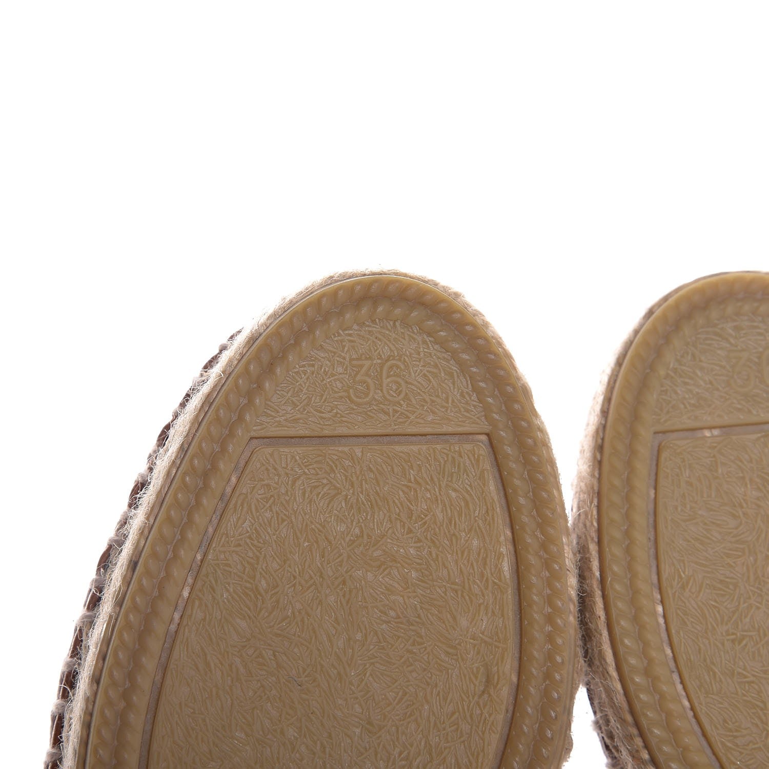 Loewe Calfskin Embossed Repeat Espadrilles 36 Tan 6 of 9