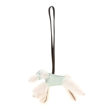 Hermes Milo Lambskin Shearling Budy Charm Vert Peppermint Chocolate 1 of 4