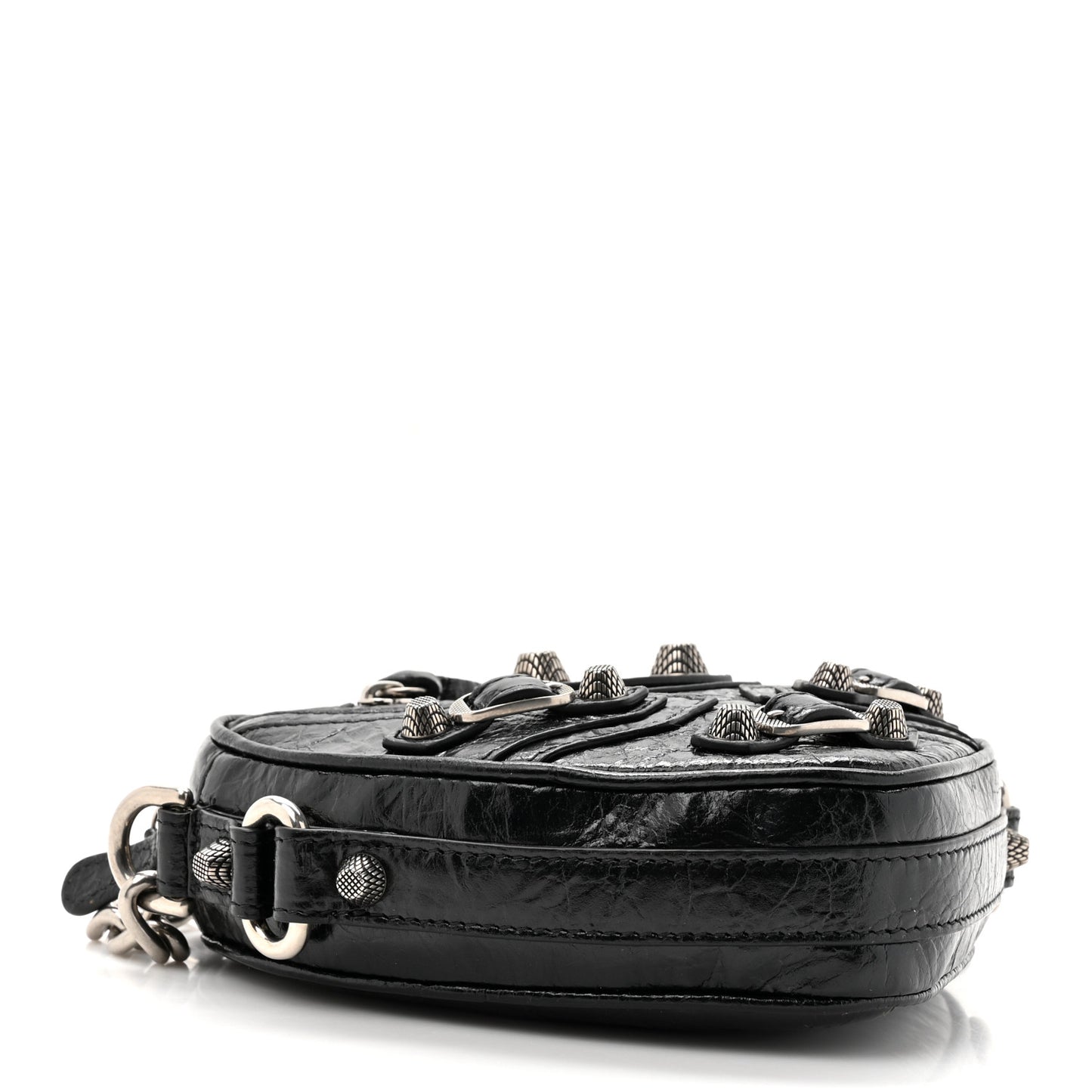 Agneau Arena Mini Le Cagole Heart Bag Black