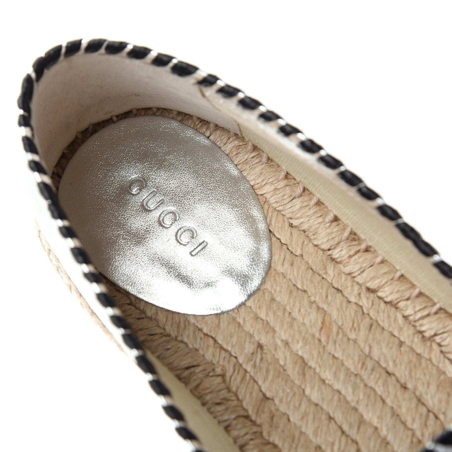 Metallic Nappa GG Marmont Espadrilles 37 Silver