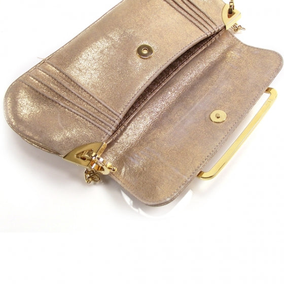 Christian Dior Gold Frame Flap Evening Bag Clutch 9 of 12