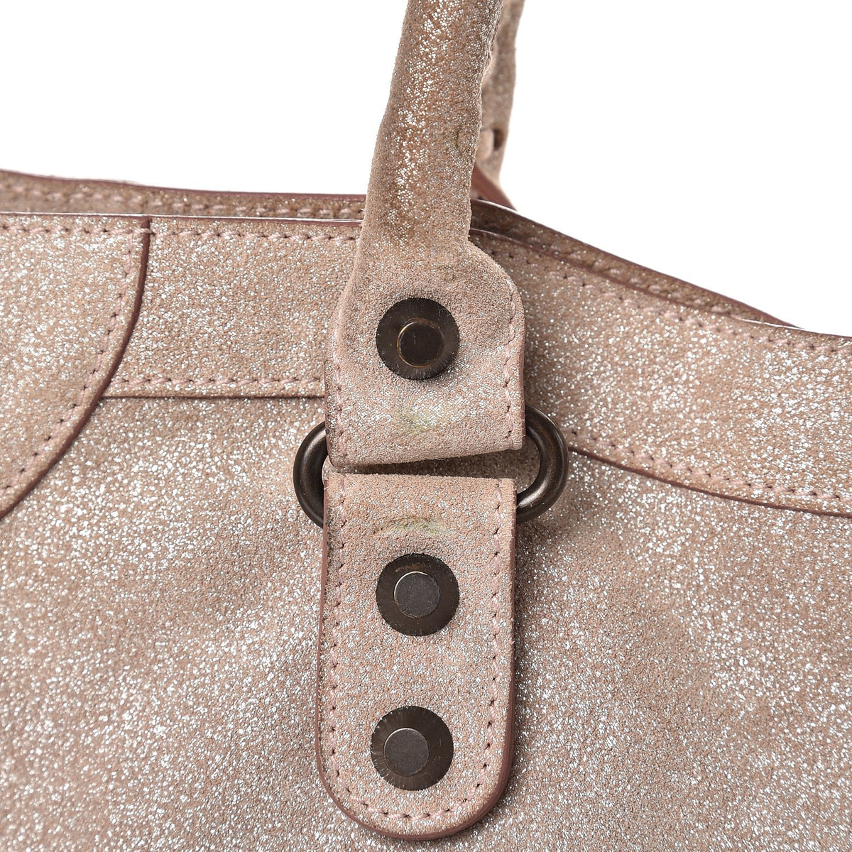 Balenciaga Metallic Craquele Calfskin Classic Hardware City Bois de Rose 13 of 17