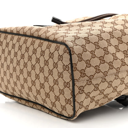 Gucci Monogram Dollar Calfskin O Drawstring Backpack Beige Ebony Testa di Moro Dark Chocolate 9 of 9
