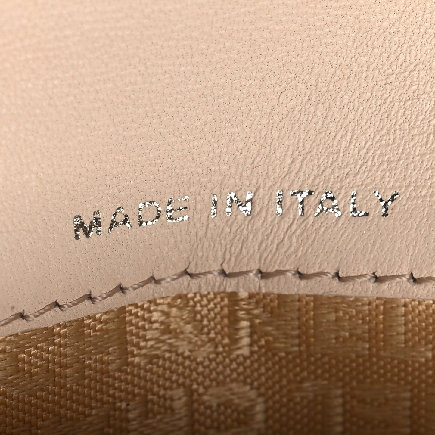 Calfskin Lucky Symbols French Wallet Light Beige