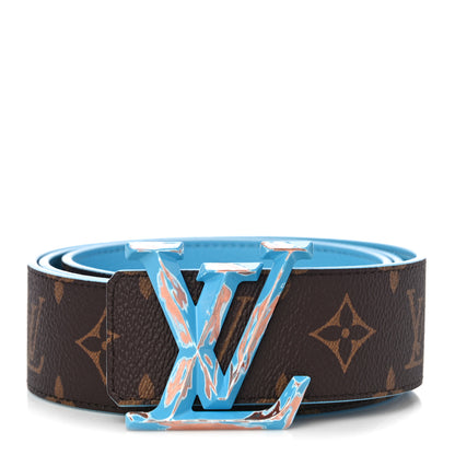 Louis Vuitton Calfskin Monogram 40mm LV Pyramide Cities Paris Reversible Belt 95 38 1 of 6