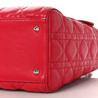 Christian Dior Lambskin Cannage Medium Lady Dior Fuchsia 9 of 9