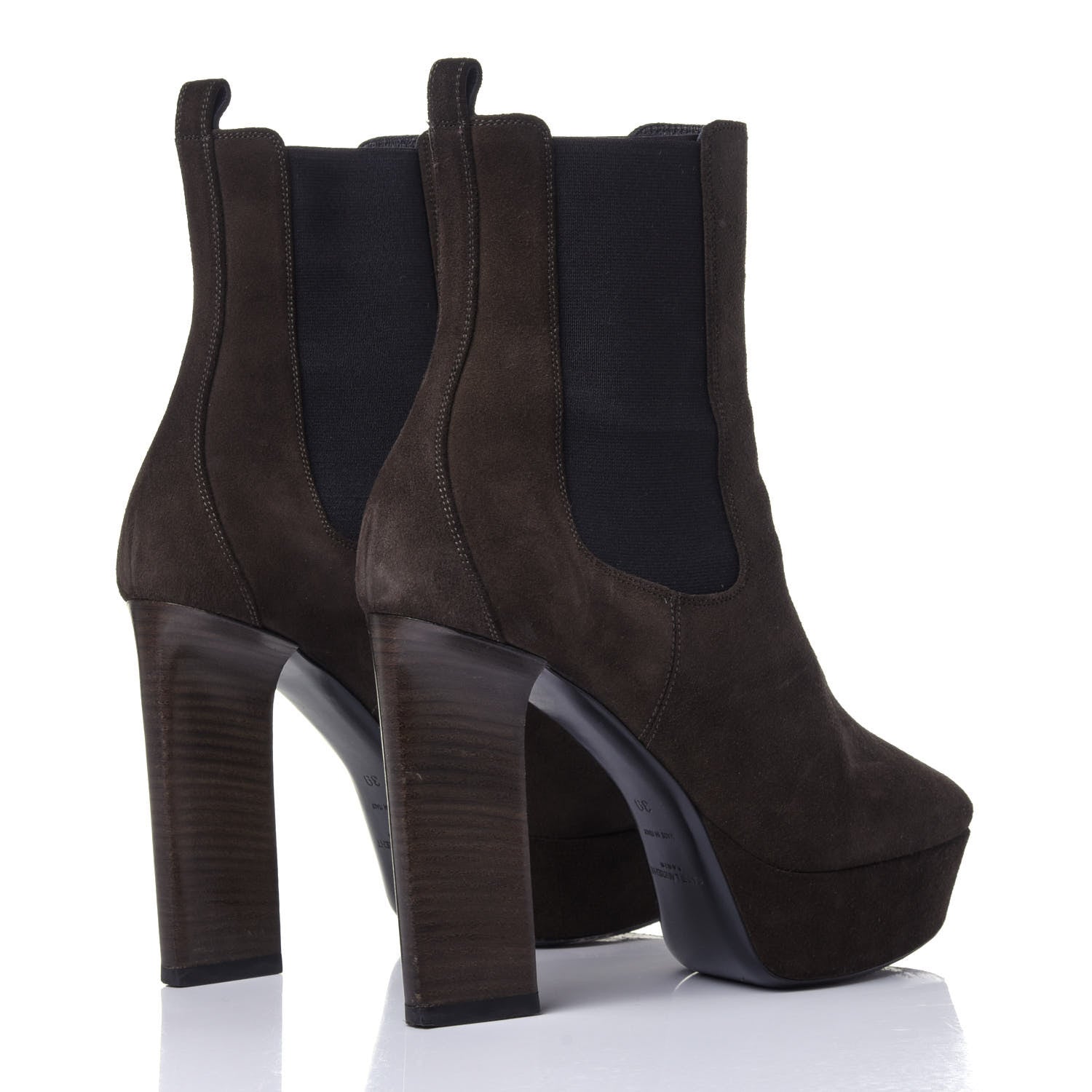 Saint Laurent Suede Vika 95 Chelsea Boot 39 Haunting Green 4 of 12