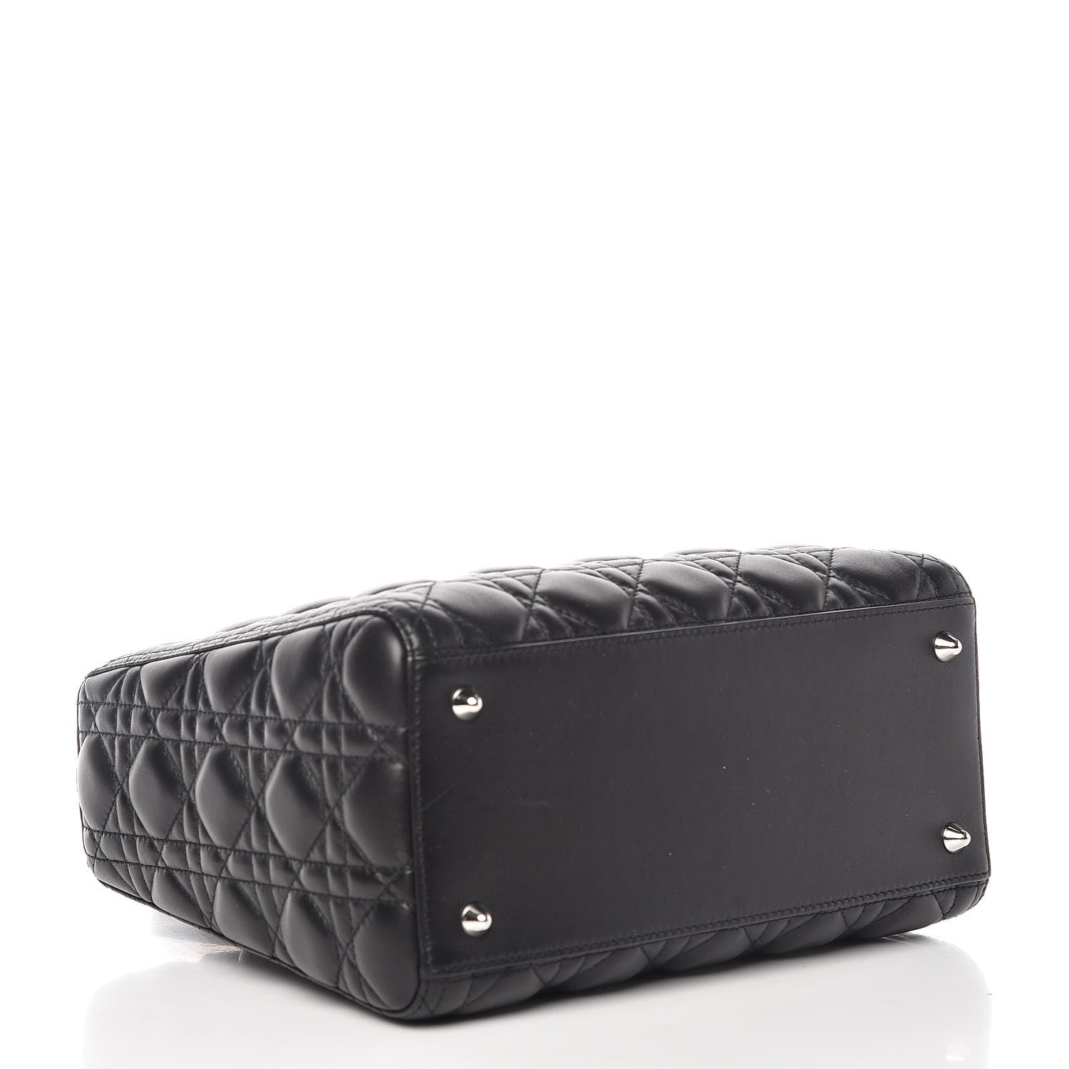 Christian Dior Lambskin Cannage Medium Lady Dior Black 4 of 10